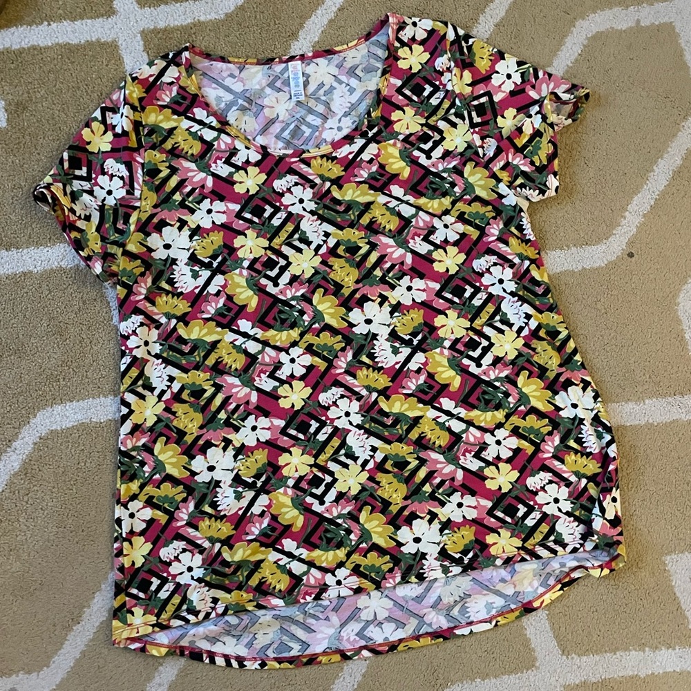 LuLaRoe Abstract Floral Classic Tee